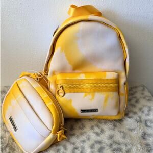 Madden Girl Yellow Tie Dye Mini Backpack Crossbody Set NWT
